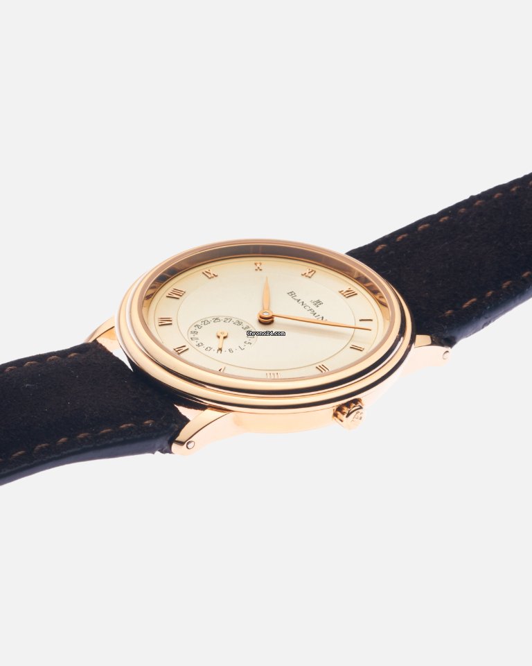 IMG_9081 Blancpain Villeret Mens watch Unisex Manual winding Rose gold 4795 Replica 6