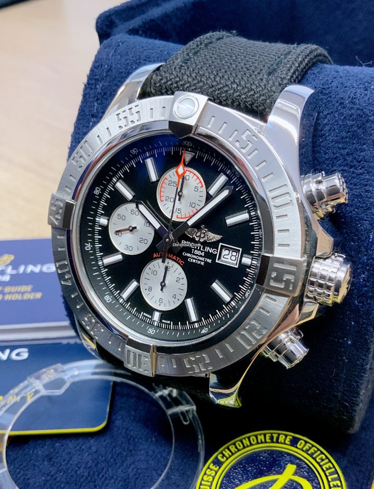 IMG_9081 Breitling Super Avenger II Mens watch Unisex Automatic Steel A13371 Replica 6