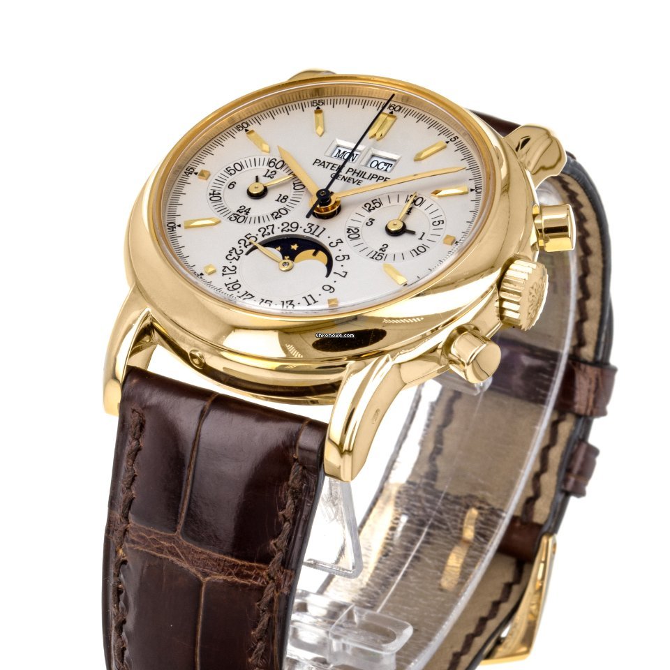 IMG_9081 Patek Philippe Perpetual Calendar Chronograph Mens watch Unisex Manual winding Yellow gold 3970E Replica 6
