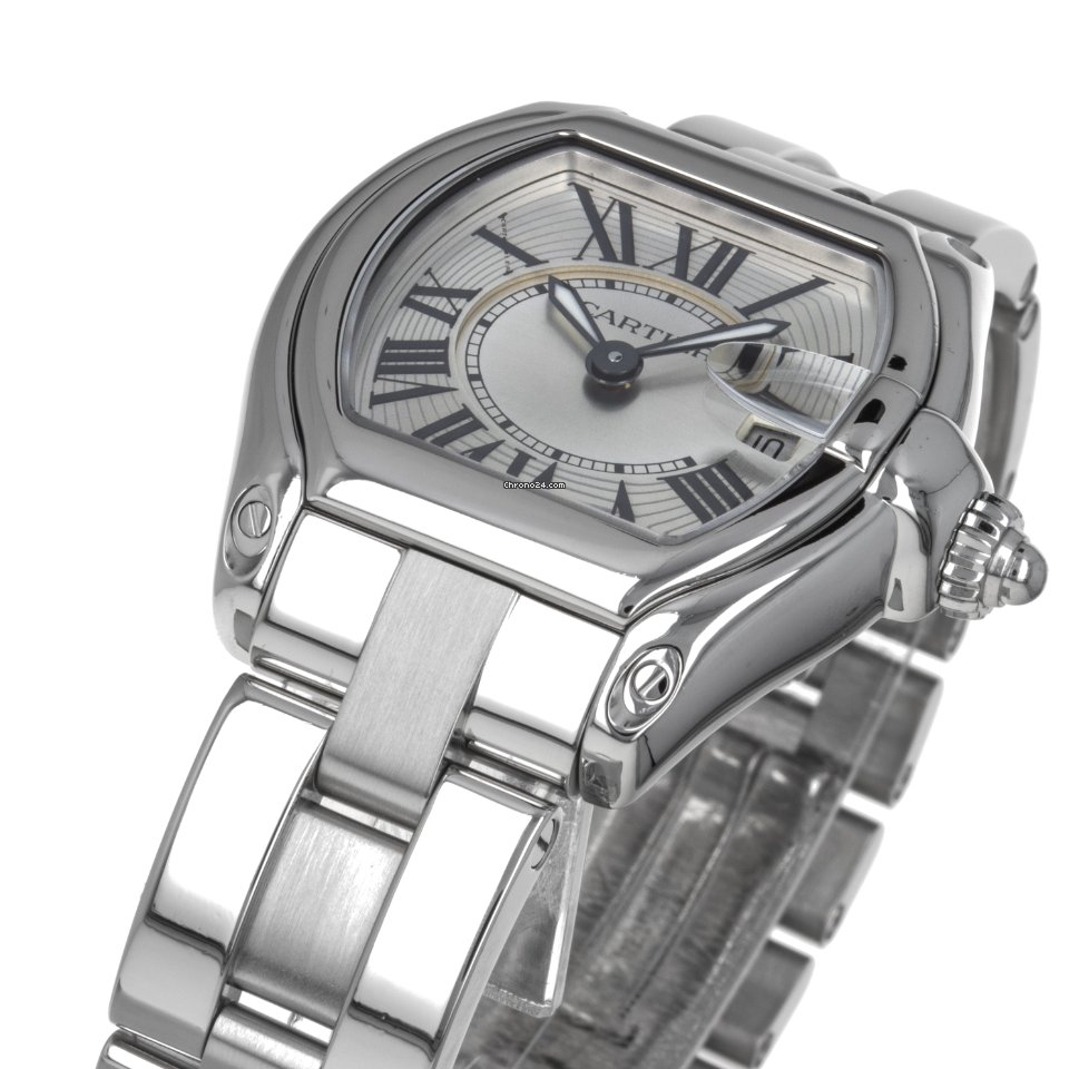 IMG_9081 Cartier Roadster Womens watch Quartz Steel W62016V3 2675 Replica 6