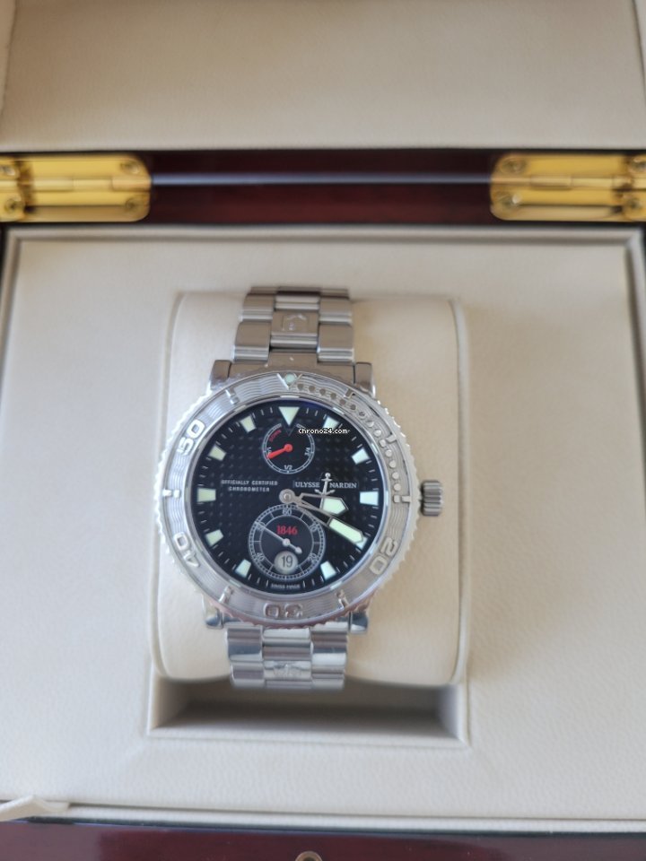 IMG_9081 Ulysse Nardin Maxi Marine Diver Mens watch Unisex Automatic Steel 263-55 Replica 6