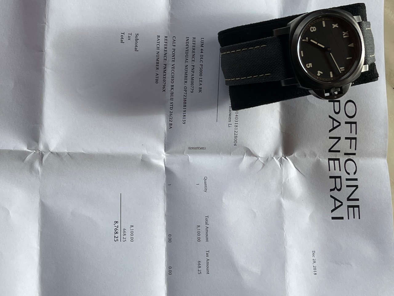 Panerai Luminor Mens watch Unisex Manual winding Titanium PAM779 Replica 6
