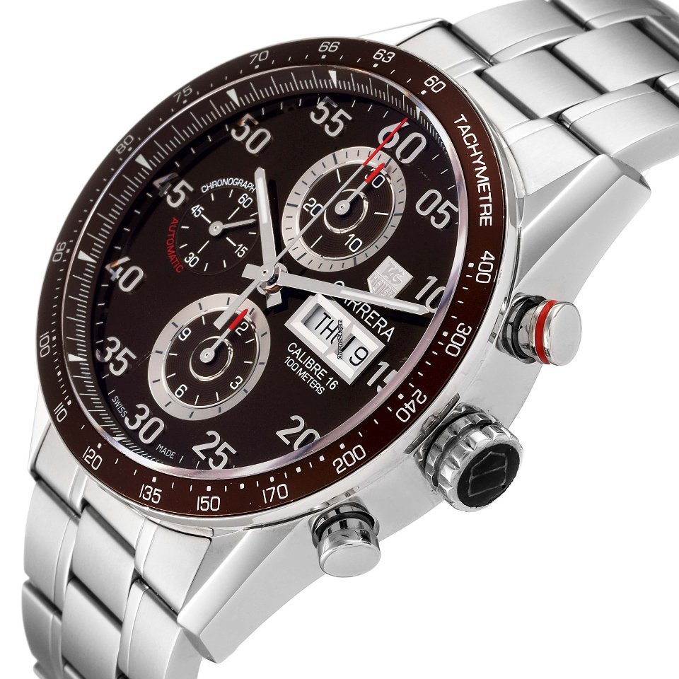 TAG Heuer Carrera Calibre 16 Mens watch Unisex Automatic Steel CV2A12.FC6236 Replica 6