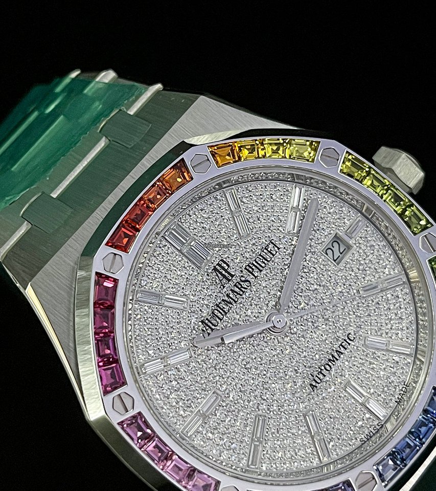 IMG_9081 Audemars Piguet Royal Oak Mens watch Unisex Automatic White gold 15413BC.YY.1220BC.01 Replica 6