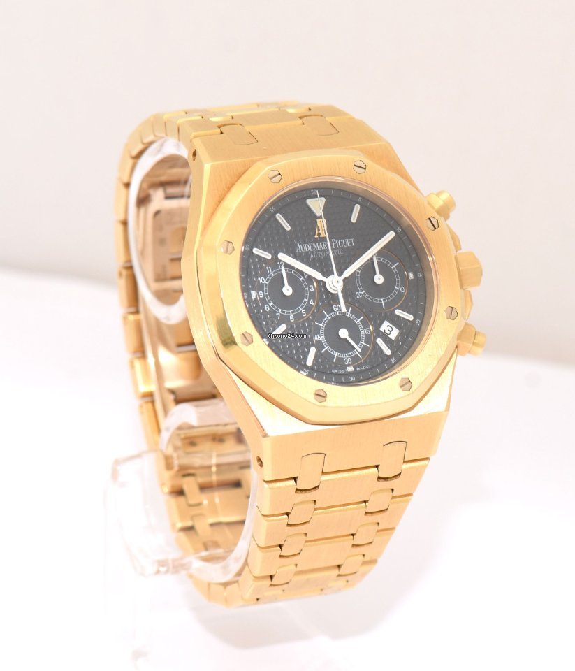 IMG_9081 Audemars Piguet Royal Oak Chronograph Mens watch Unisex Automatic Yellow gold 25860BA1110BA Replica 6
