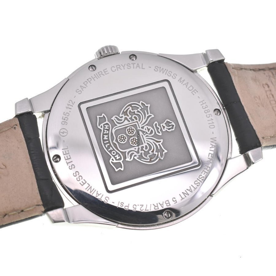 IMG_9081 Hamilton Jazzmaster Thinline Mens watch Unisex Quartz Steel H385110 Replica 6