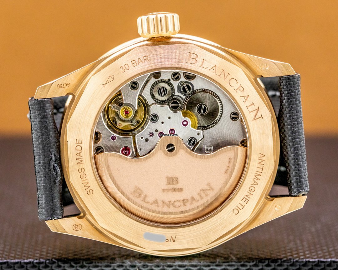 IMG_9081 Blancpain Fifty Fathoms Bathyscaphe Mens watch Unisex Automatic Rose gold 5000-36S30-B52A Replica 6
