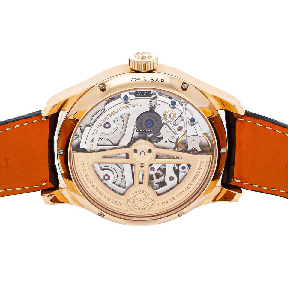IWC Portuguese Perpetual Calendar Mens watch Unisex Automatic Rose gold IW5033-02 Replica 6