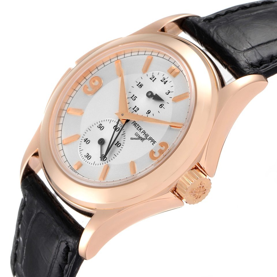 IMG_9081 Patek Philippe Travel Time Mens watch Unisex Manual winding Rose gold 5134R Replica 6