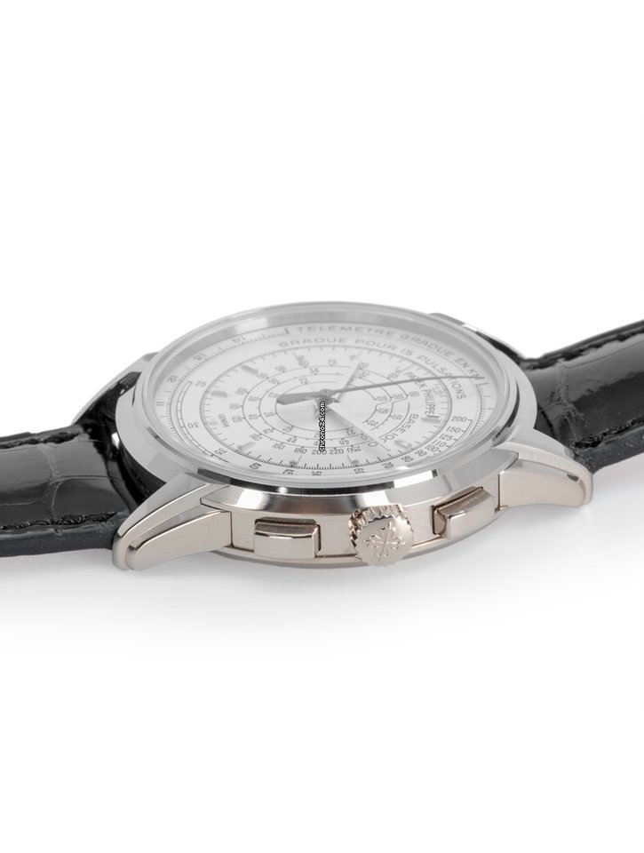 IMG_9081 Patek Philippe Chronograph Mens watch Unisex Automatic White gold 5975G-001 Replica 6