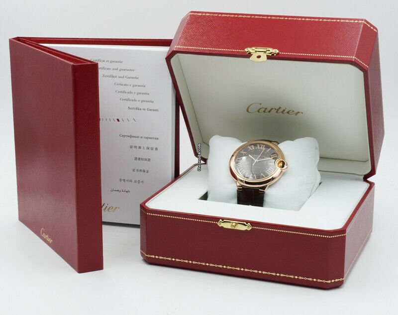 IMG_9081 Cartier Ballon Bleu 42mm Mens watch Unisex Automatic Rose gold W6920037 Replica 6