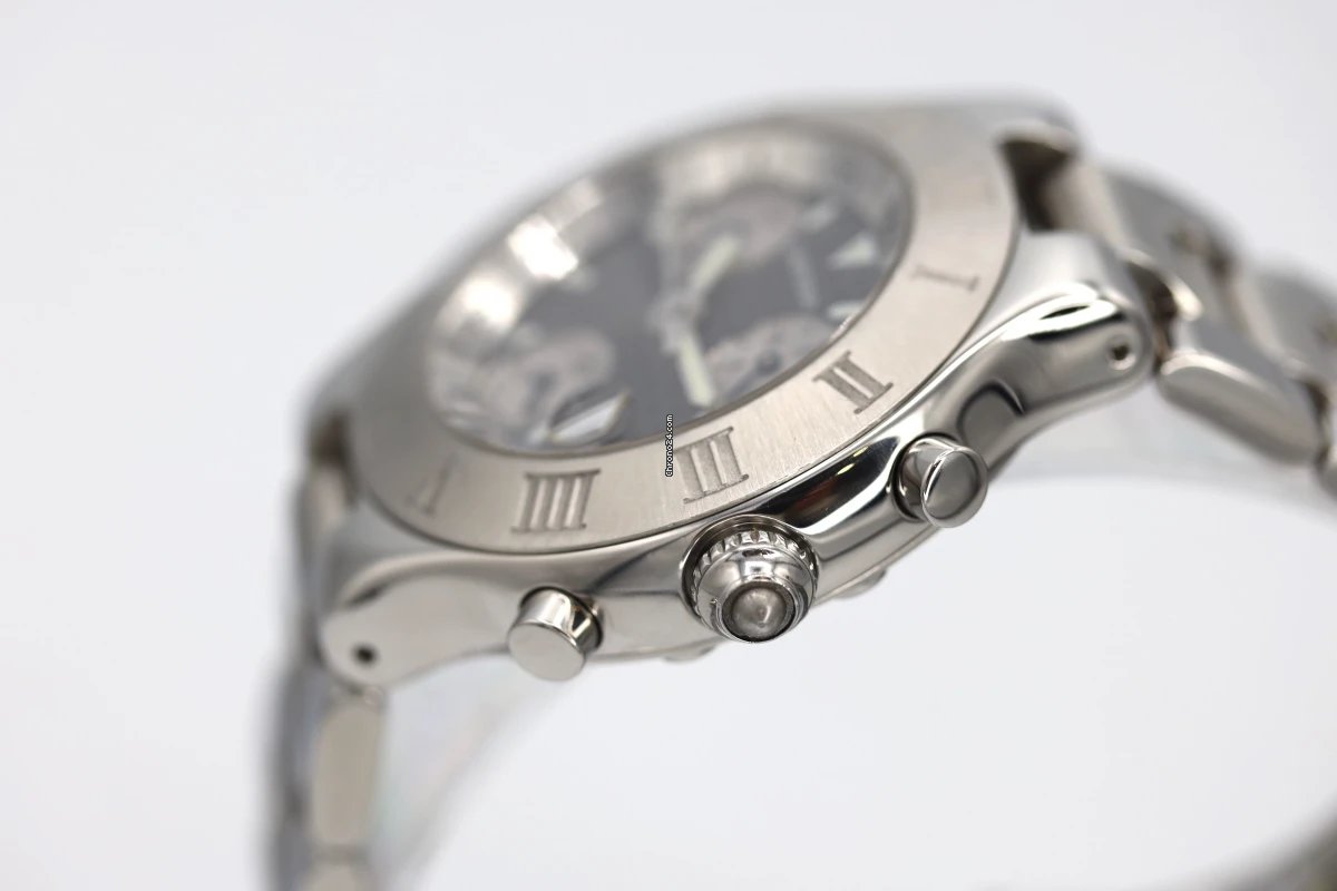 IMG_9081 Cartier 21 Chronoscaph Mens watch Unisex Automatic Steel 2424 Replica 6