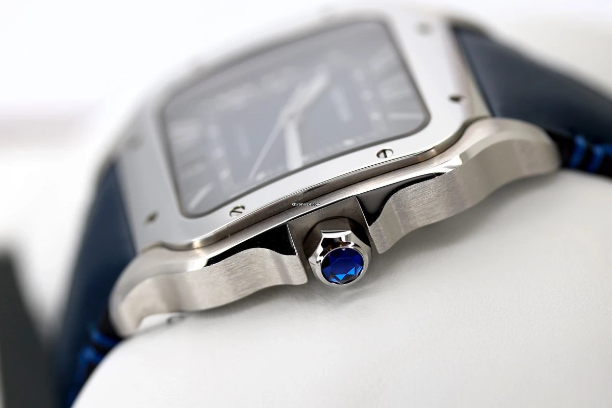IMG_9081 Cartier Santos Mens watch Unisex Automatic Steel 4072 Replica 6