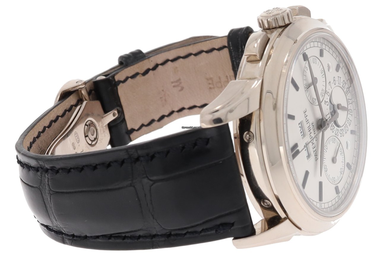 Patek Philippe Perpetual Calendar Chronograph Mens watch Unisex Manual winding White gold 5270G-001 Replica 6