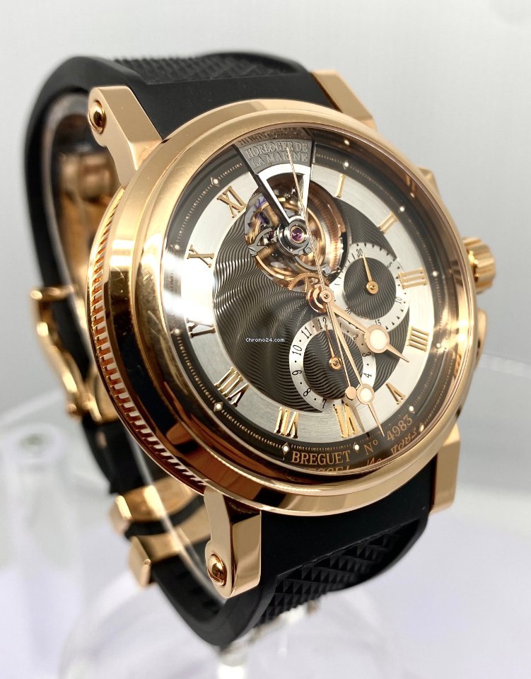 IMG_9081 Breguet Marine Mens watch Unisex Manual winding Rose gold 5837BR 92 5ZU Replica 6