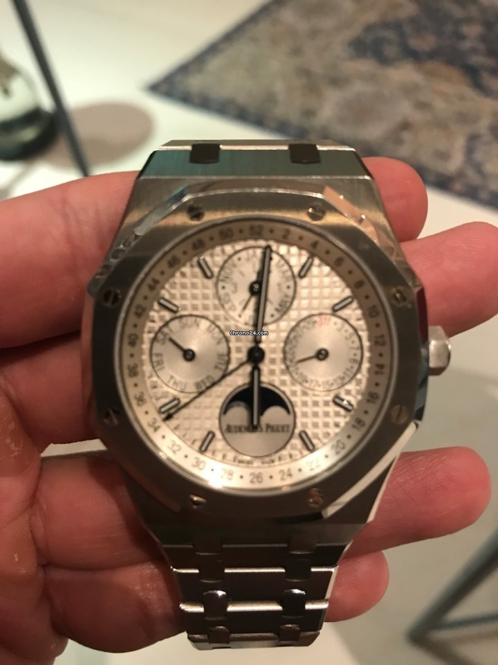 IMG_9081 Audemars Piguet Royal Oak Perpetual Calendar Mens watch Unisex Automatic Steel 26574ST Replica 6