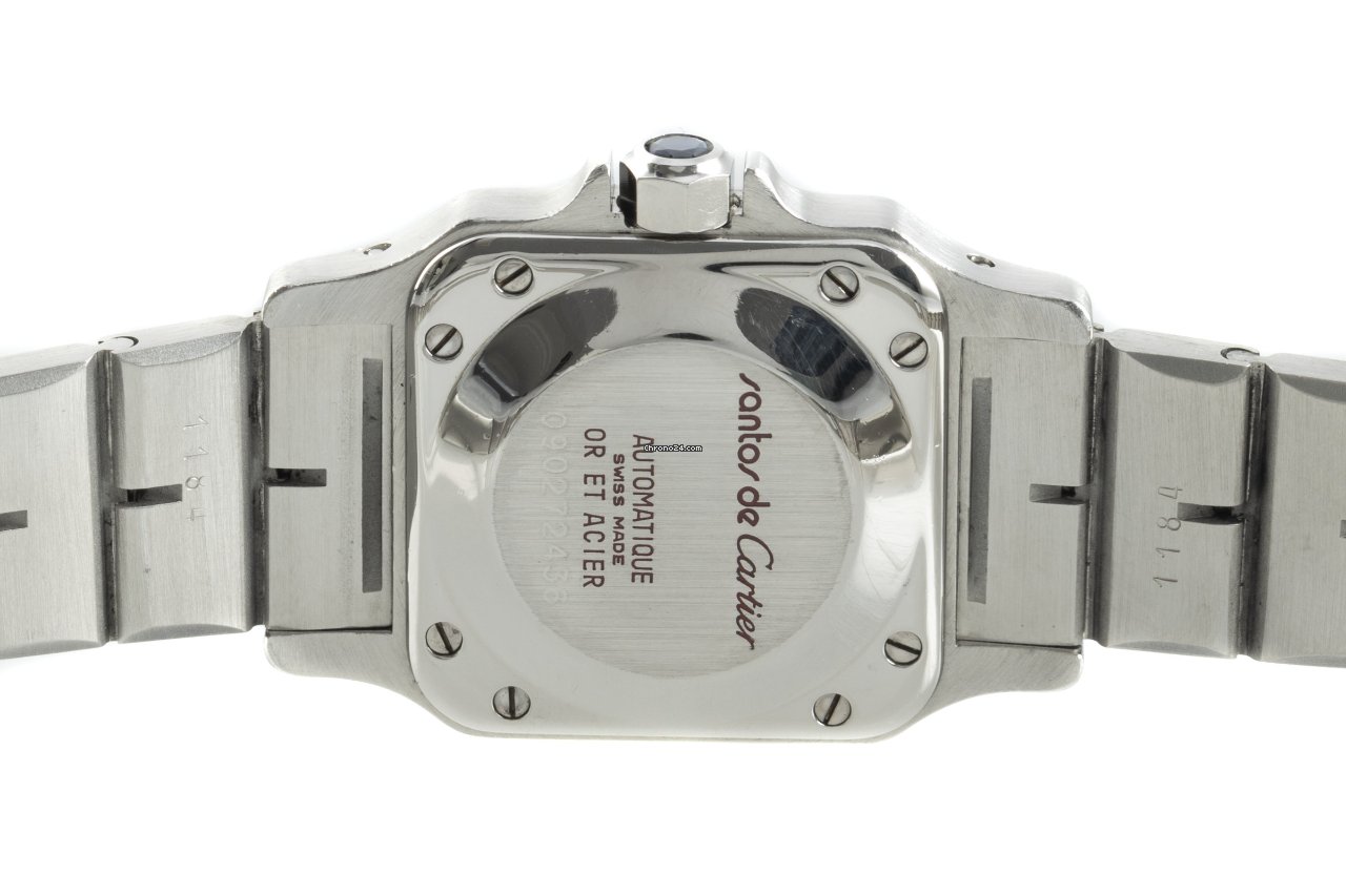 IMG_9081 Cartier Santos Womens watch Automatic Gold Steel 0902 Replica 6