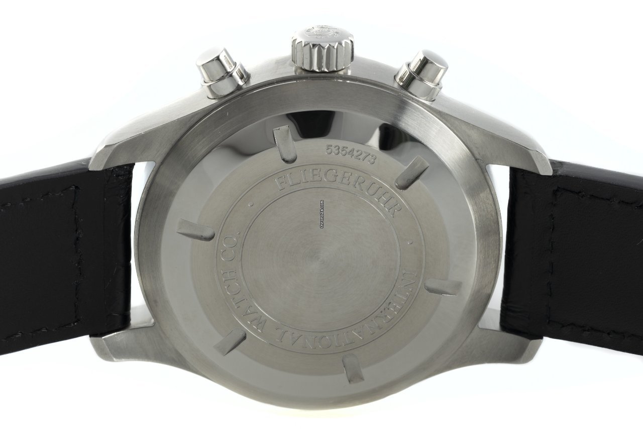 IMG_9081 IWC Pilot Chronograph Mens watch Unisex Automatic Steel 3777 Replica 6