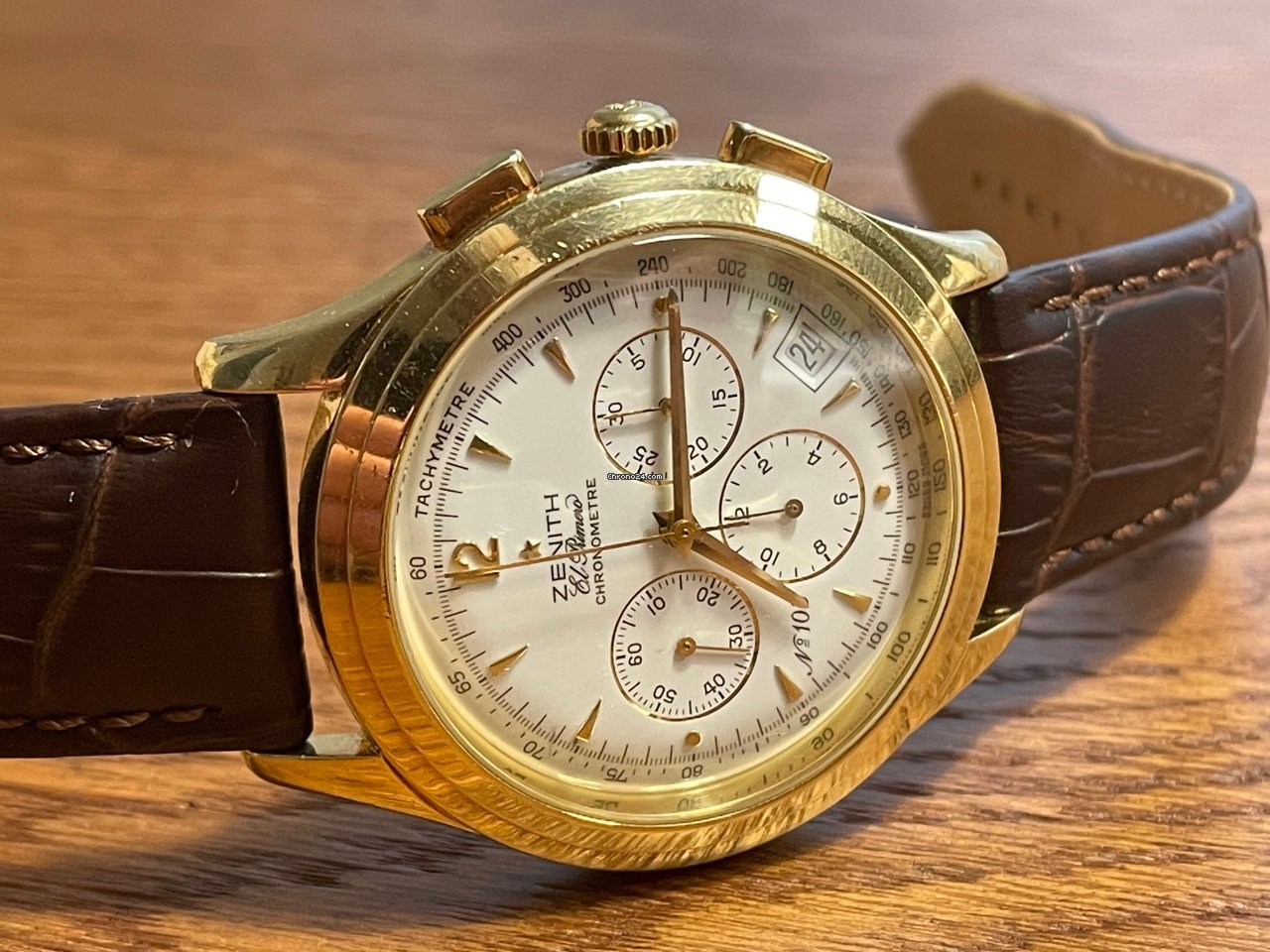 IMG_9081 Zenith El Primero Mens watch Unisex Automatic Yellow gold 30.1250.400 Replica 6