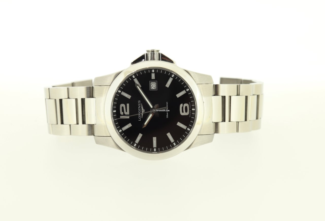 IMG_9081 Longines Conquest Mens watch Unisex Quartz Steel L3.759.4.58.6 Replica 6