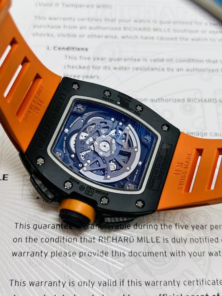 IMG_9081 Richard Mille RM 011 Ceramic RM011 Orange Storm Replica 6