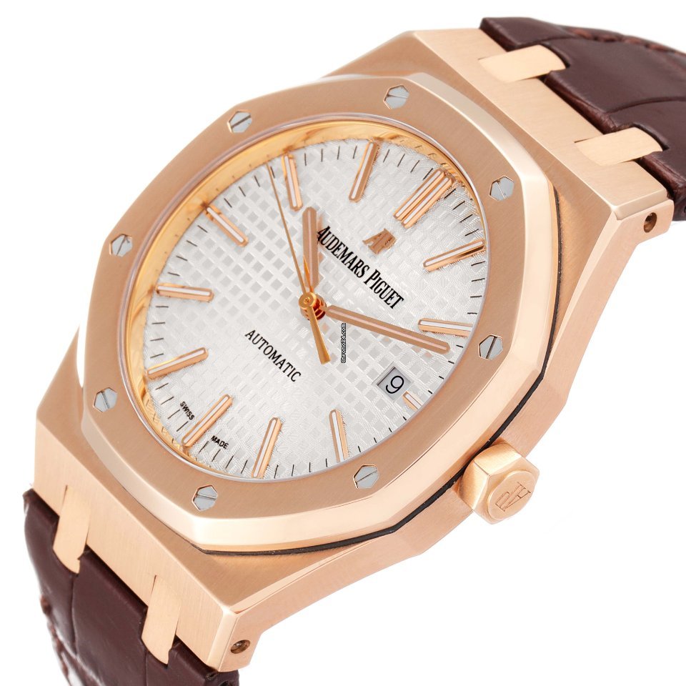 IMG_9081 Audemars Piguet Royal Oak Selfwinding Mens watch Unisex Automatic Rose gold 15400OR.OO.D088CR.01 Replica 6