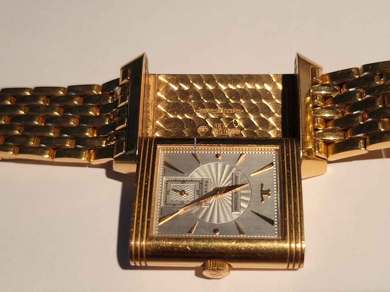 IMG_9081 Jaeger-LeCoultre Reverso Mens watch Unisex Manual winding Red gold 270.2.62 Replica 6