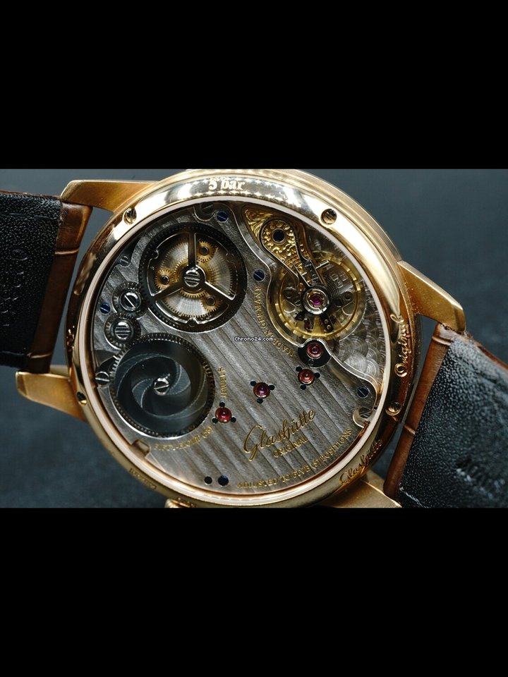 IMG_9081 Glashutte Original Senator Chronometer Mens watch Unisex Manual winding Rose gold 1-58-01-02-05-30 Replica 6