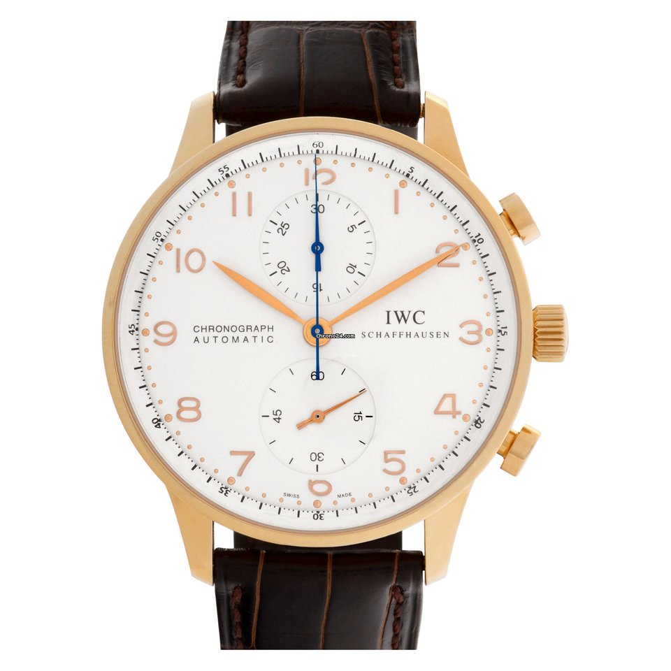 IWC Portuguese Chronograph Mens watch Unisex Automatic Rose gold IW371480 Replica 6
