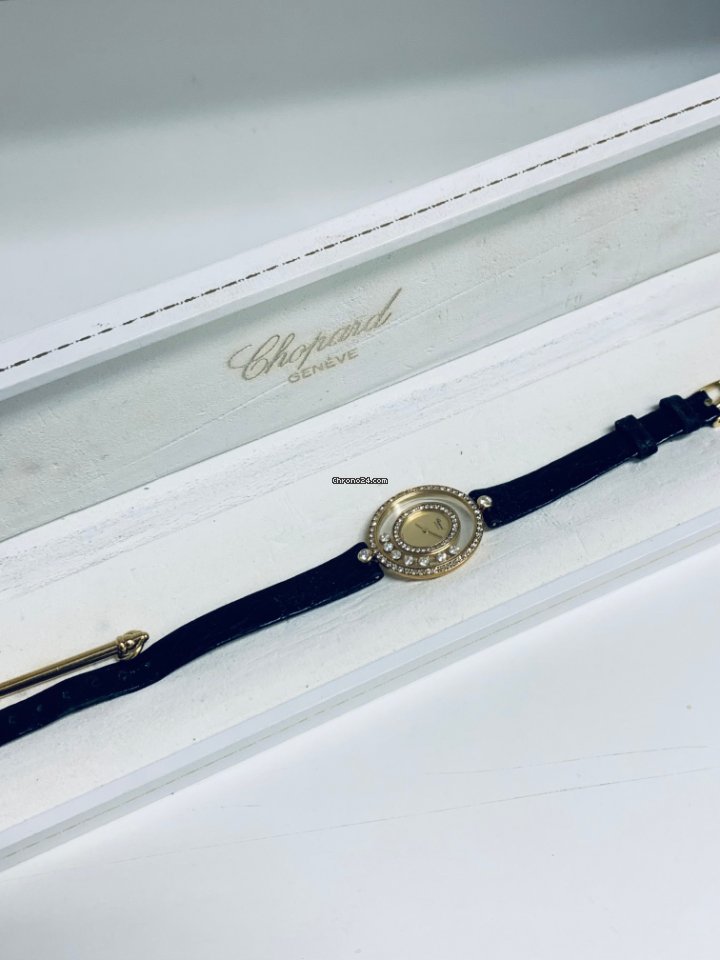 IMG_9081 Chopard Happy Diamonds Womens watch Quartz Yellow gold 204292 Replica 6