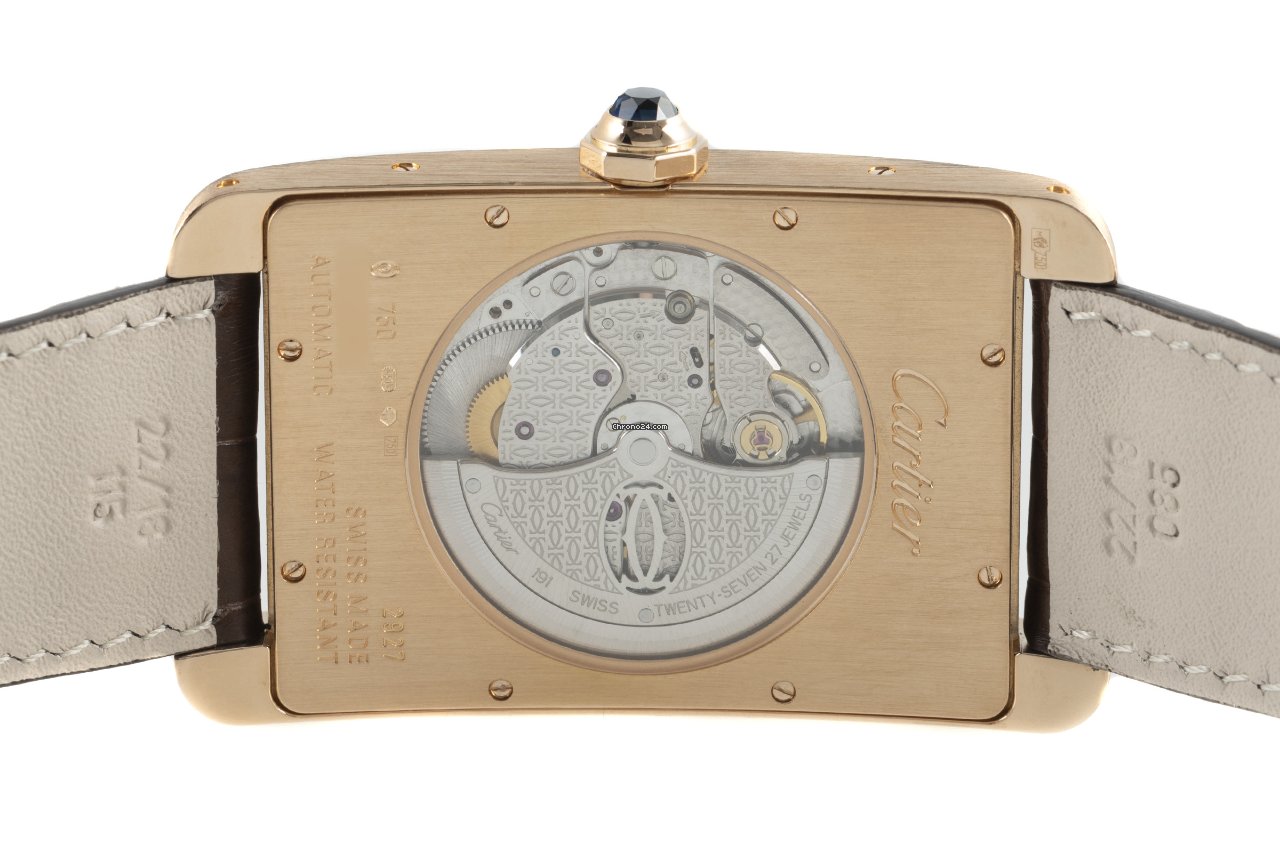 IMG_9081 Cartier Tank Americaine Mens watch Unisex Automatic Red gold W2609856 Replica 6