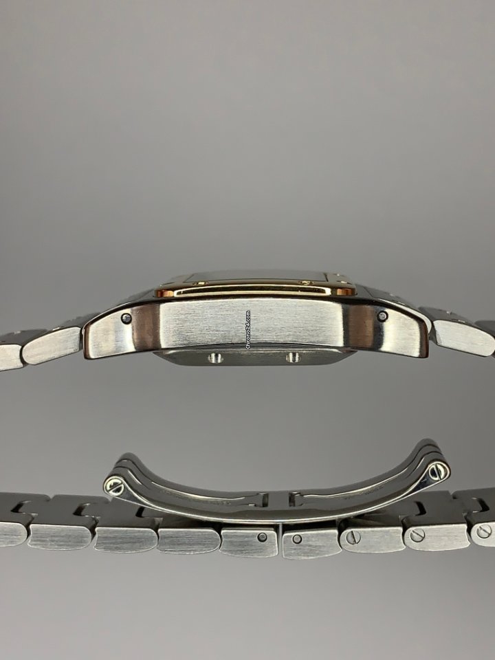 IMG_9081 Cartier Santos Galbee Womens watch Automatic Gold Steel 2423 Replica 6