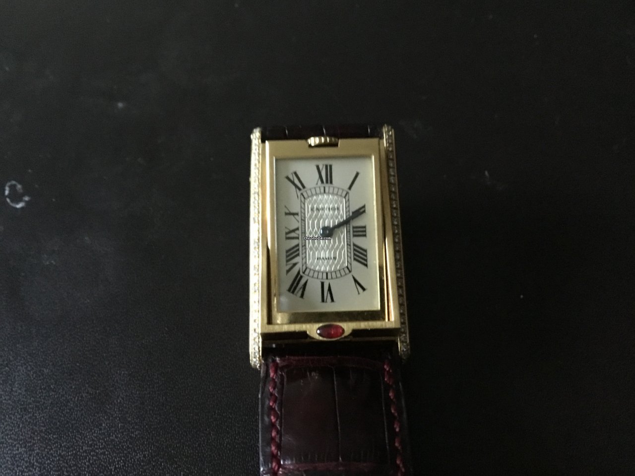 Cartier Mens watch Unisex Quartz Yellow gold 2480 Replica 6