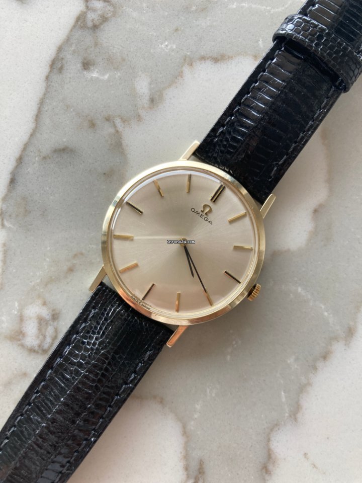 Omega Mens watch Unisex Manual winding Yellow gold 14 k gold 34mm dress watches Replica 6