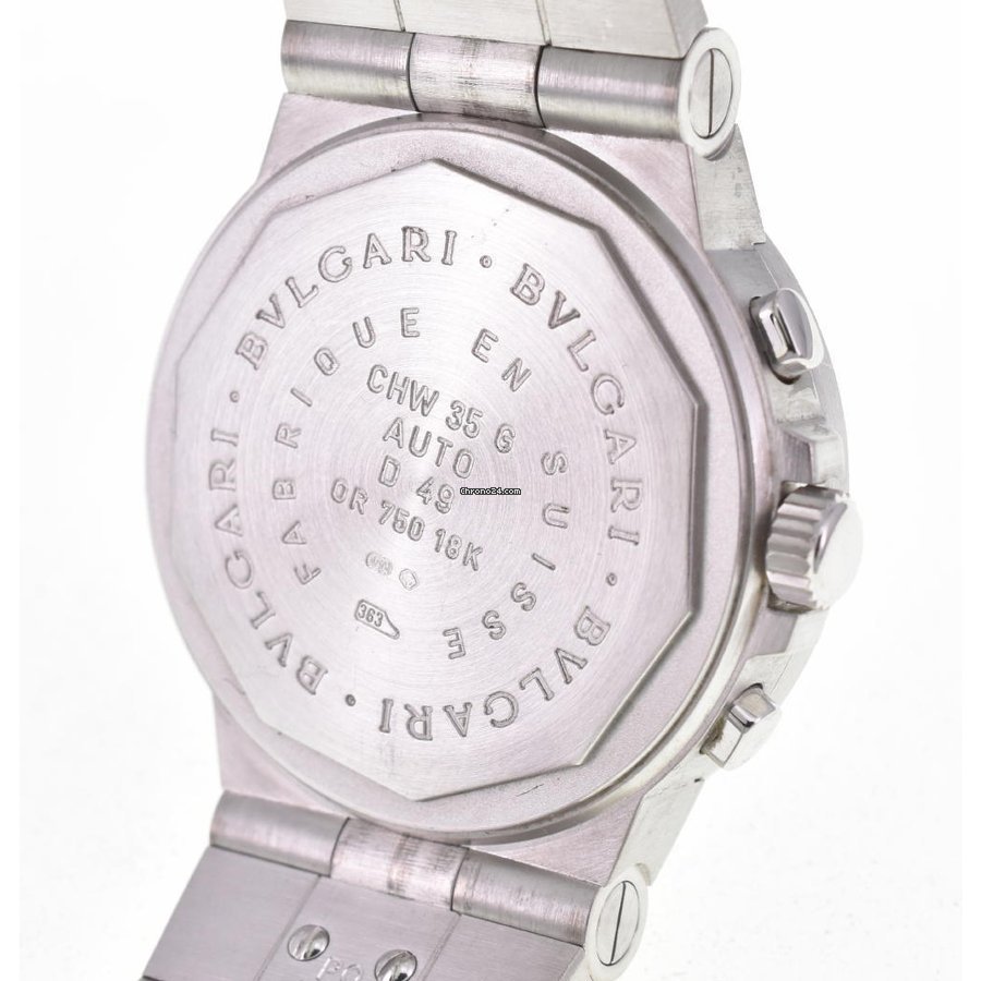 IMG_9081 Bulgari Diagono Mens watch Unisex Automatic White gold CHW35G AUTO Replica 6