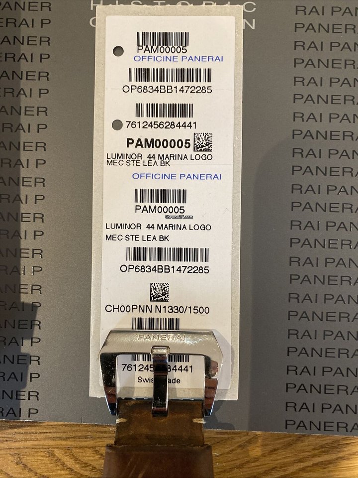 IMG_9081 Panerai Luminor Marina Mens watch Unisex Manual winding Steel PAM 00005 Replica 6