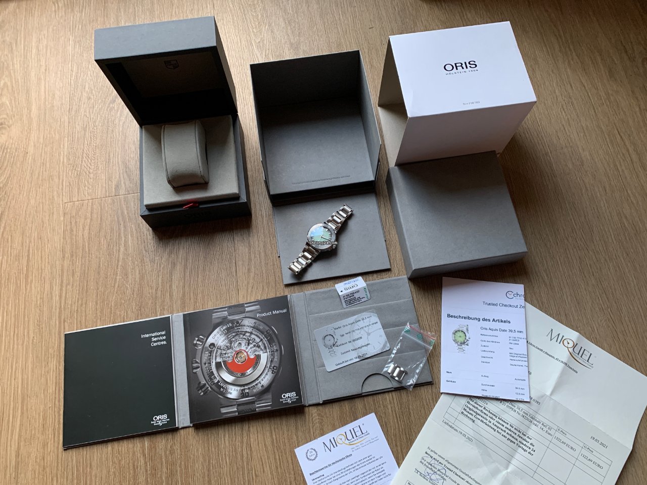 Oris Aquis Date Mens watch Unisex Automatic Steel 01 733 7732 4137-07 8 21 05PEB Replica 6