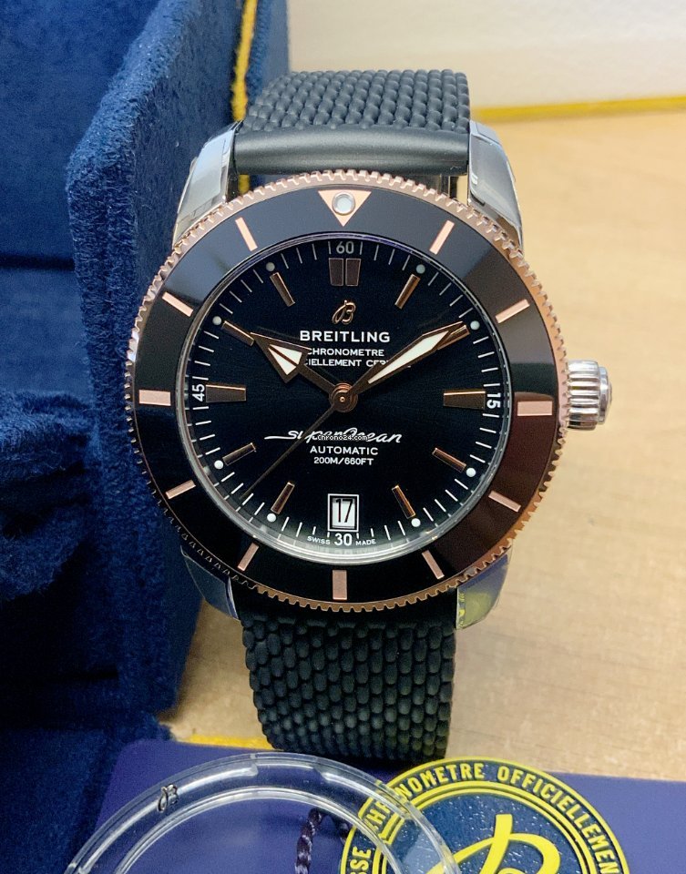 Breitling Superocean Heritage II 42 Mens watch Unisex Automatic Gold Steel UB2010121B1S1 Replica 6