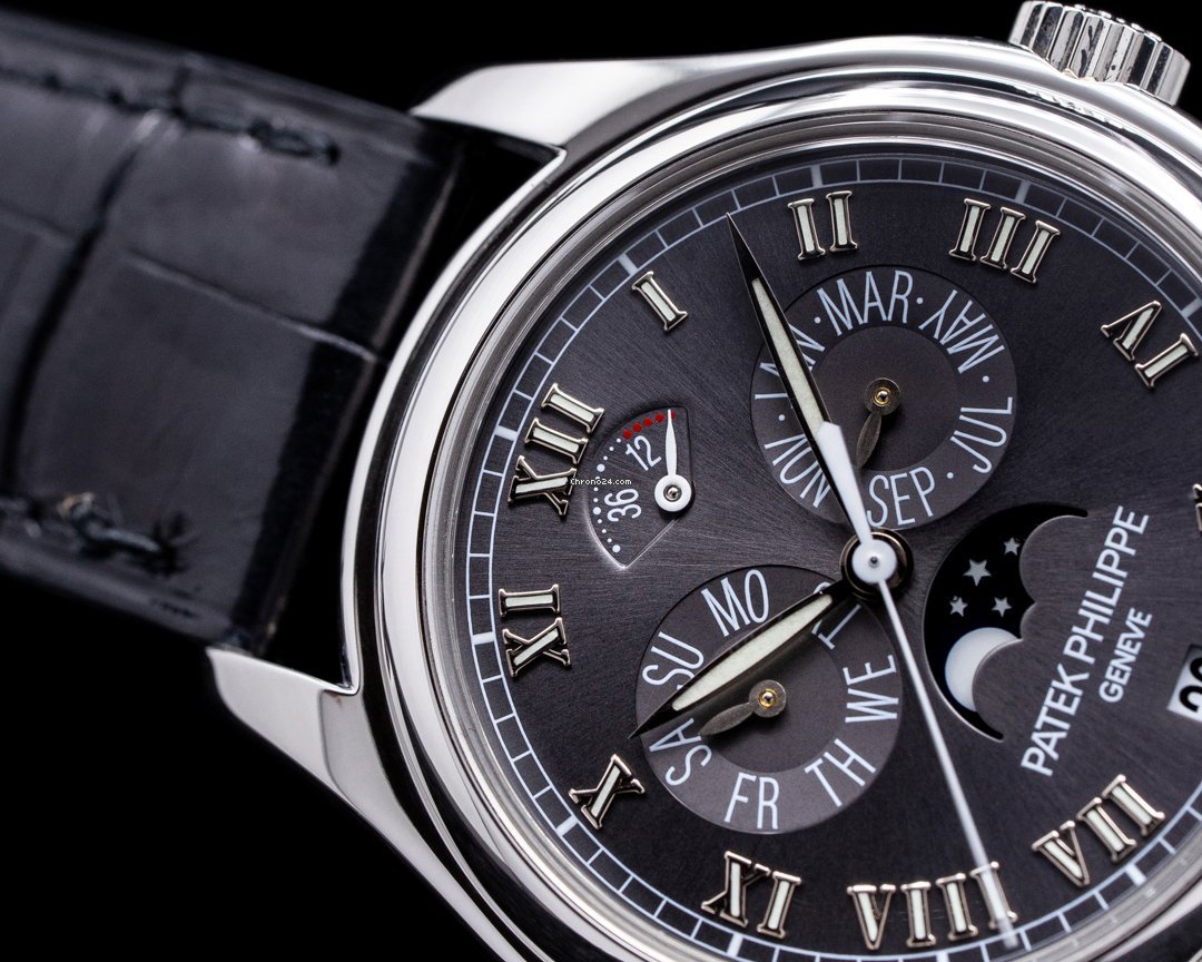 IMG_9081 Patek Philippe Annual Calendar Mens watch Unisex Automatic Platinum 5056P-001 Replica 6