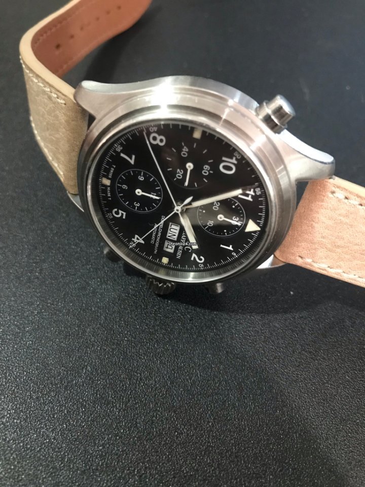 IMG_9081 IWC Pilot Double Chronograph Mens watch Unisex Automatic Steel IW371303 Replica 6
