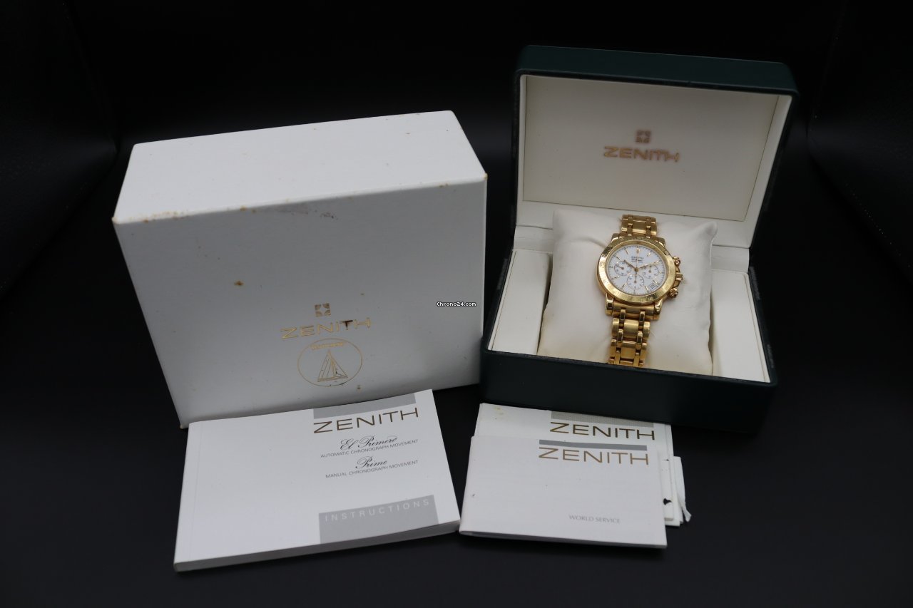 Zenith El Primero Mens watch Unisex Automatic Yellow gold 60-0360-400 Replica 6