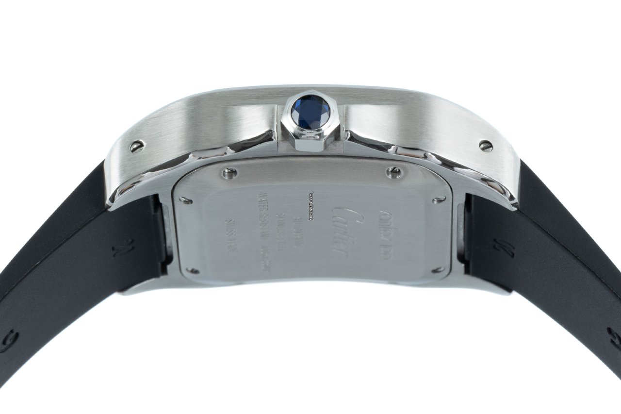 IMG_9081 Cartier Santos 100 Mens watch Unisex Automatic Steel 2878 Replica 6