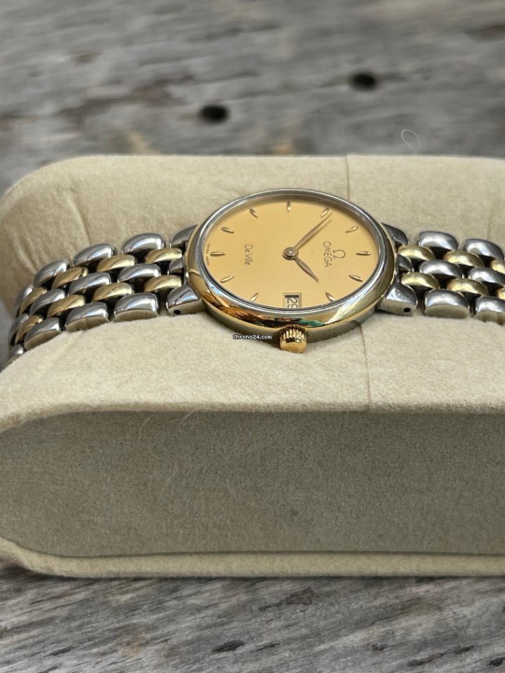Omega De Ville Womens watch Quartz Gold Steel 796.2379 Replica 6