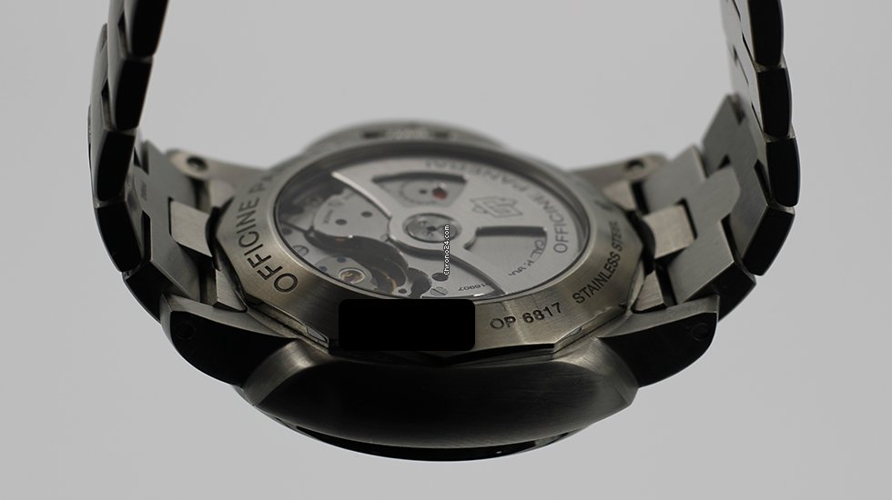 IMG_9081 Panerai Luminor 1950 3 Days GMT Automatic Mens watch Unisex Automatic Steel PAM 00329 Replica 6