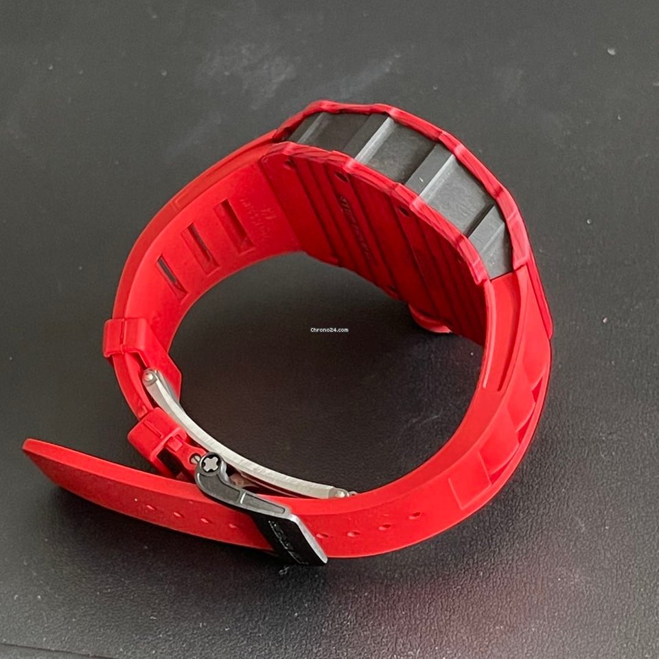 Richard Mille Mens watch Unisex Automatic Carbon Richard Mille RM 12-01 Tourbillon Red Quartz Tpt Replica 6