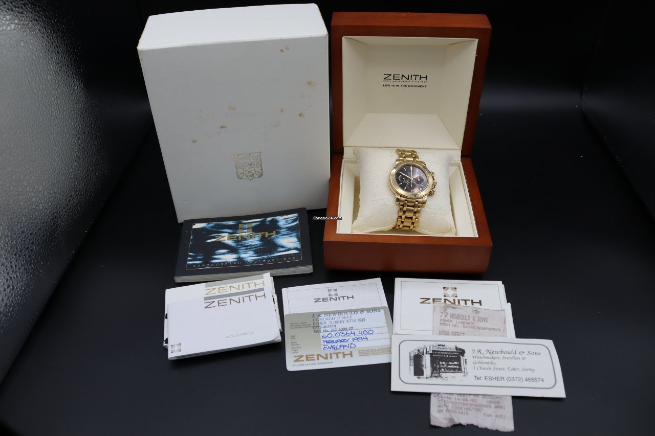 IMG_9081 Zenith El Primero Mens watch Unisex Automatic Yellow gold 60-0360-400 Replica 6