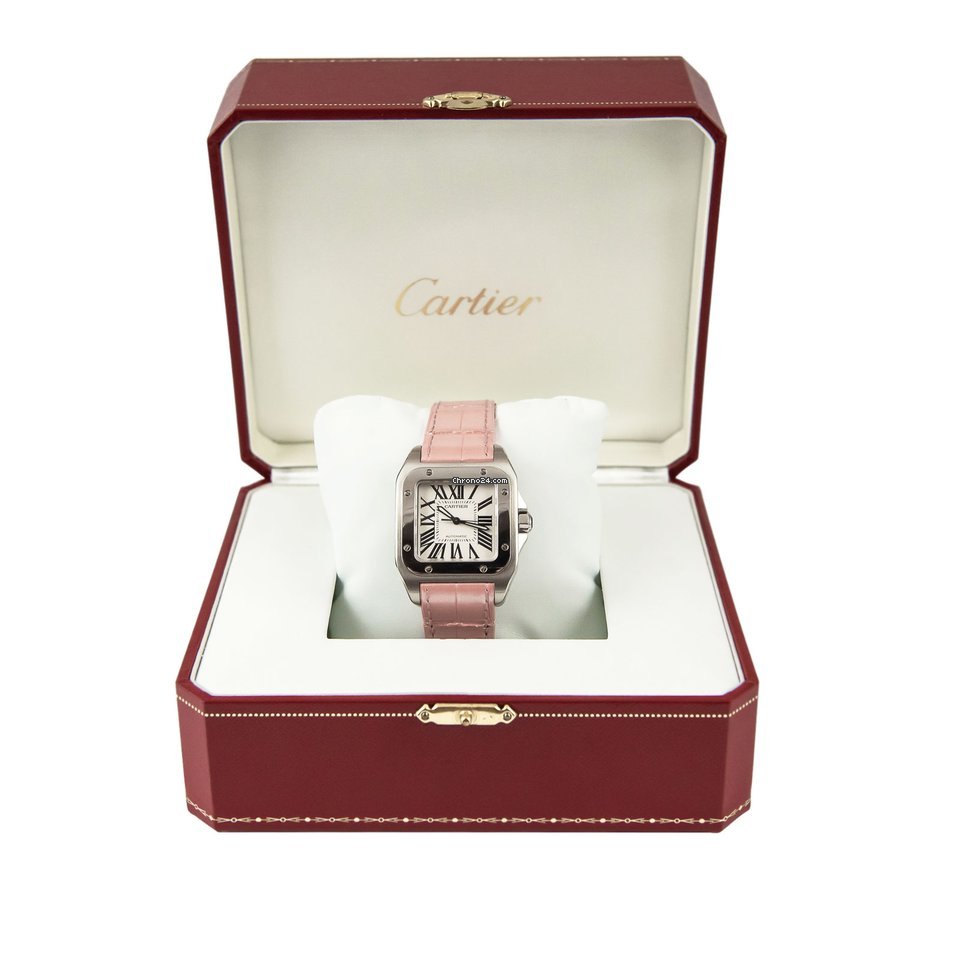 IMG_9081 Cartier Santos 100 Womens watch Automatic Steel W20126X8 Replica 6