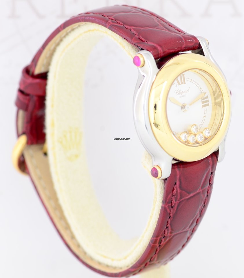 IMG_9081 Chopard Happy Sport Womens watch Quartz Gold Steel 27 8246-21 Replica 6