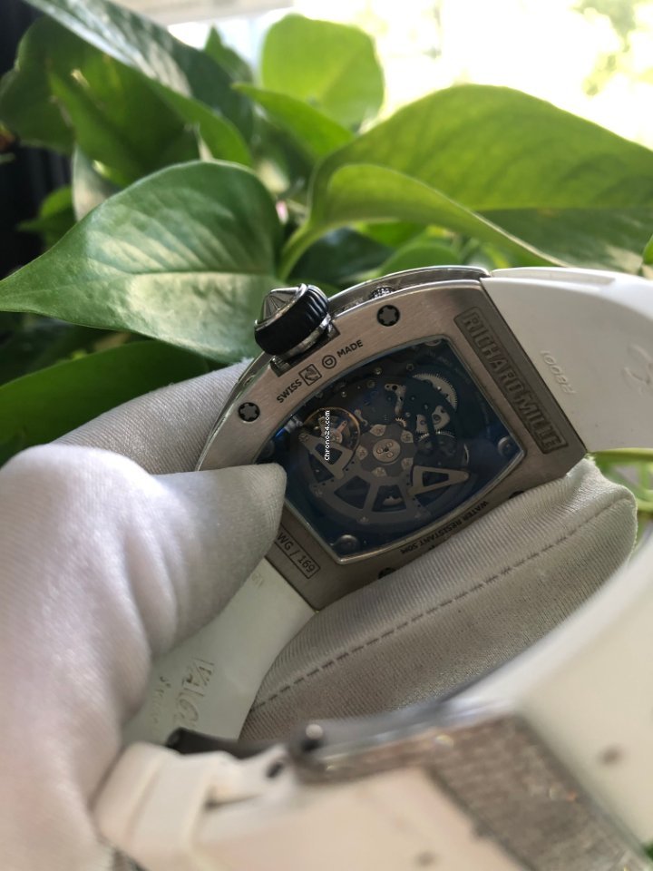 IMG_9081 Richard Mille Mens watch Unisex Automatic White gold RM 023 Replica 6