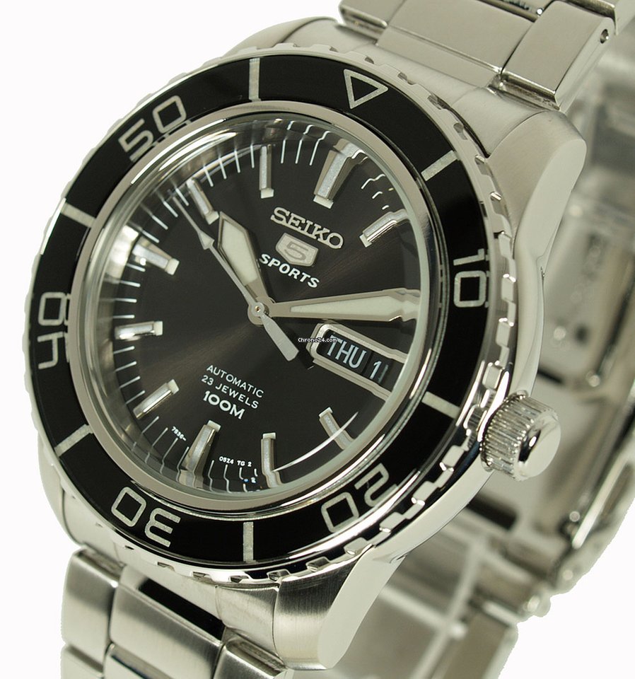 IMG_9081 Seiko 5 Sports Mens watch Unisex Automatic Steel SNZH55J1 Replica 6